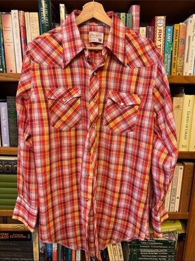 VTG Wrangler Western Plaid Men’s M